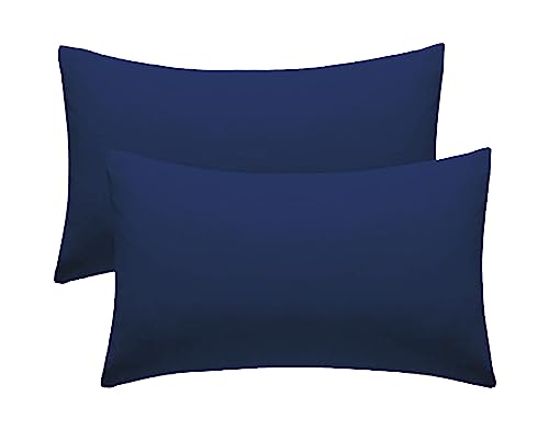 Navy Blue Pillow Covers Poly Cotton