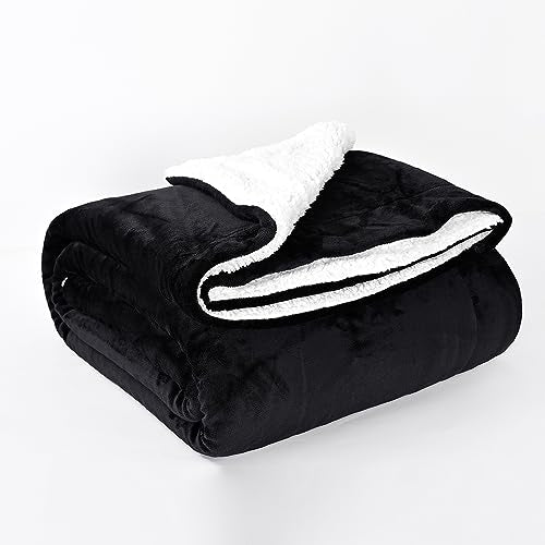 Sherpa Blanket Fleece Bed Throw Single Double & King size