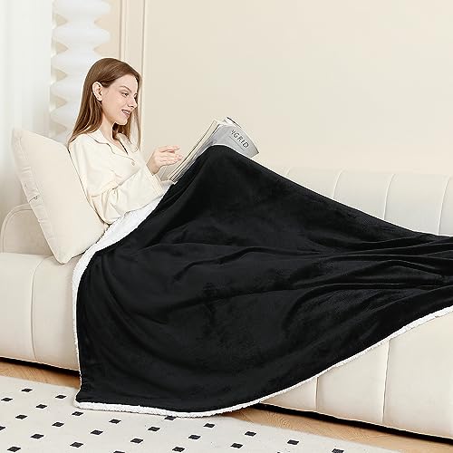 Sherpa Blanket Fleece Bed Throw Single Double & King size