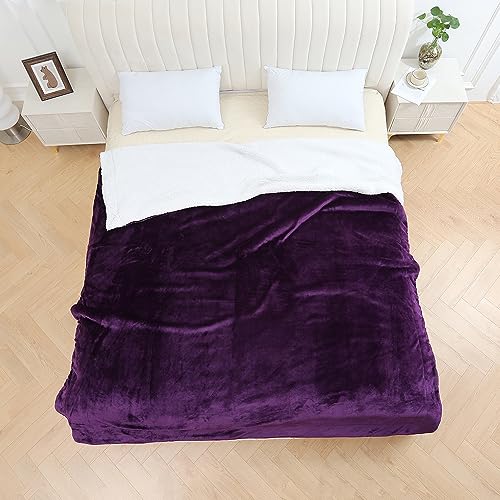 Sherpa Blanket Fleece Bed Throw Single Double & King size