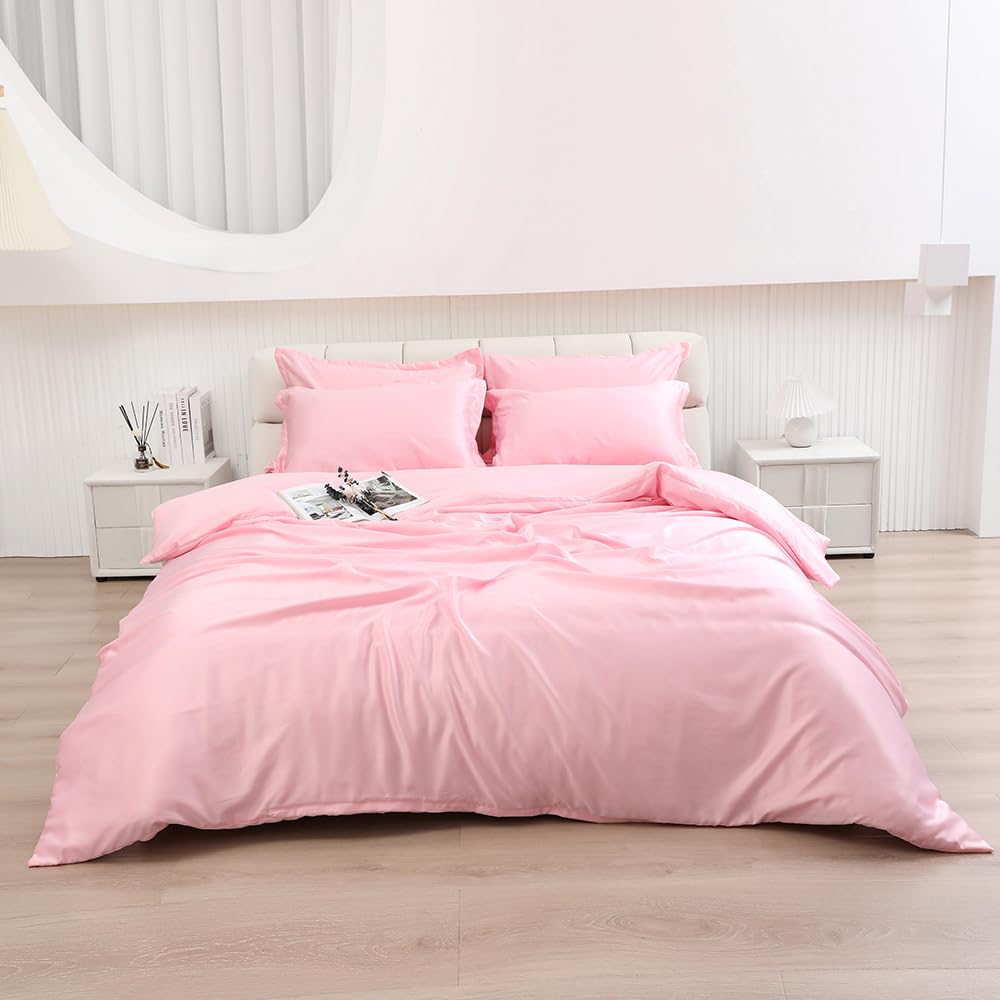 6 Pc Silky Duvet Cover Set Satin