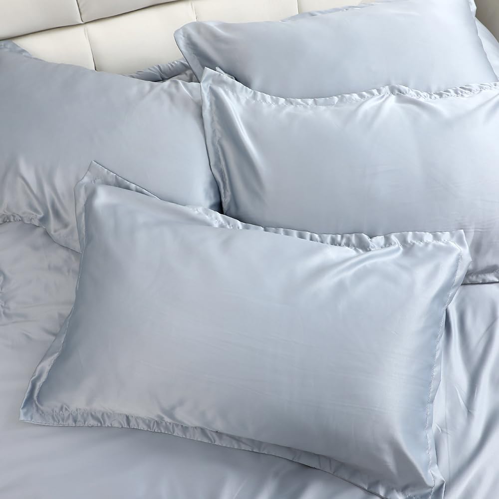 6 Pc Silky Duvet Cover Set Satin