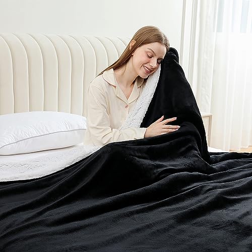 Sherpa Blanket Fleece Bed Throw Single Double & King size