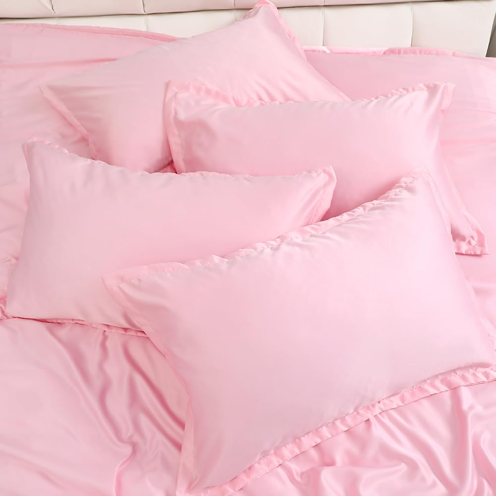 6 Pc Silky Duvet Cover Set Satin