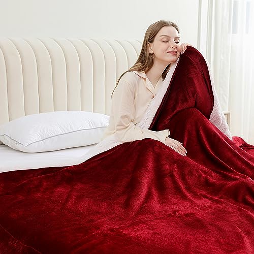 Sherpa Blanket Fleece Bed Throw Single Double & King size