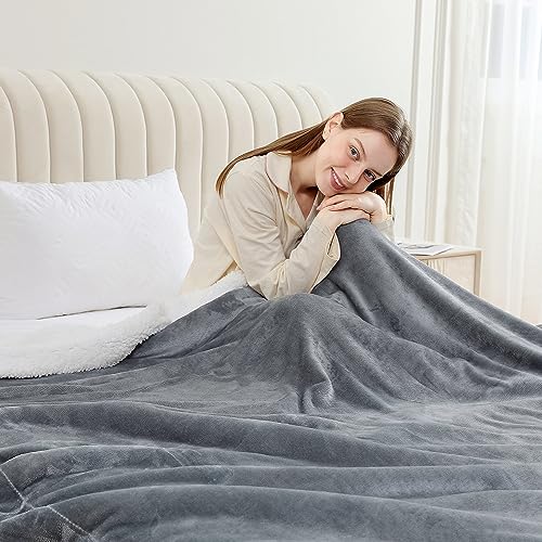 Sherpa Blanket Fleece Bed Throw Single Double & King size