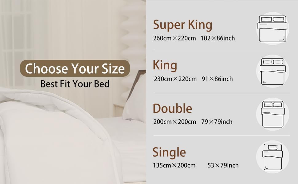 Winter Summer Duvet Quilt Single Double King Super King Size All Togs