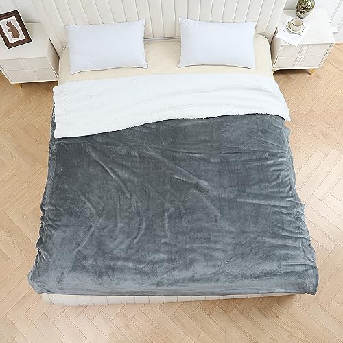 Sherpa Blanket Fleece Bed Throw Single Double & King size