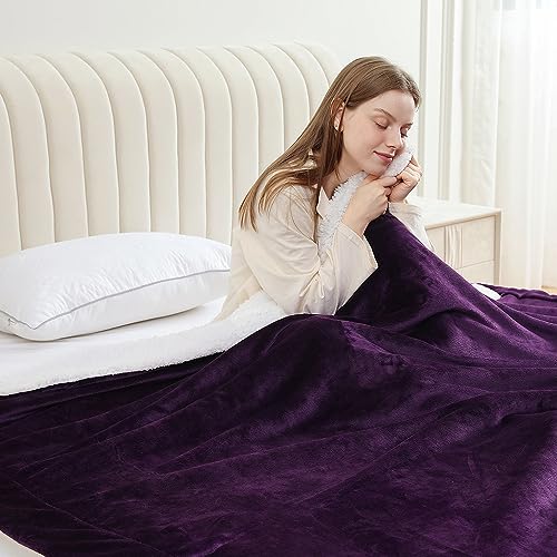 Sherpa Blanket Fleece Bed Throw Single Double & King size