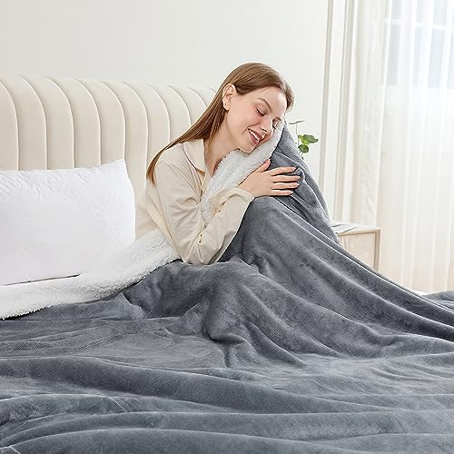 Sherpa Blanket Fleece Bed Throw Single Double & King size