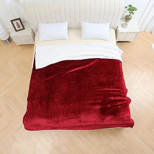 Sherpa Blanket Fleece Bed Throw Single Double & King size