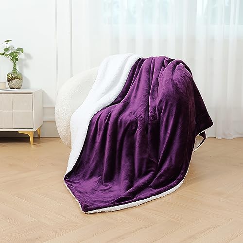 Sherpa Blanket Fleece Bed Throw Single Double & King size