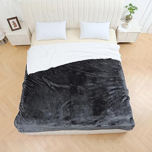 Sherpa Blanket Fleece Bed Throw Single Double & King size