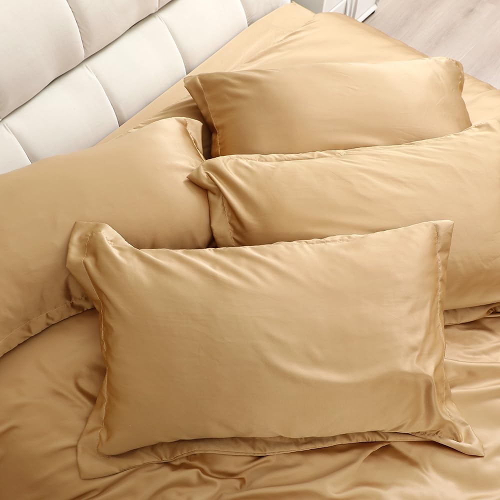 6 Pc Silky Duvet Cover Set Satin