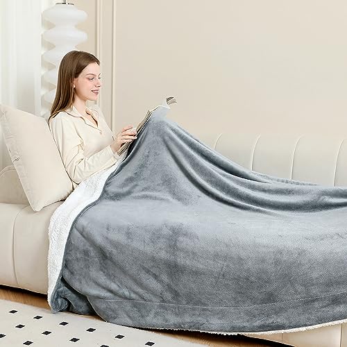 Sherpa Blanket Fleece Bed Throw Single Double & King size