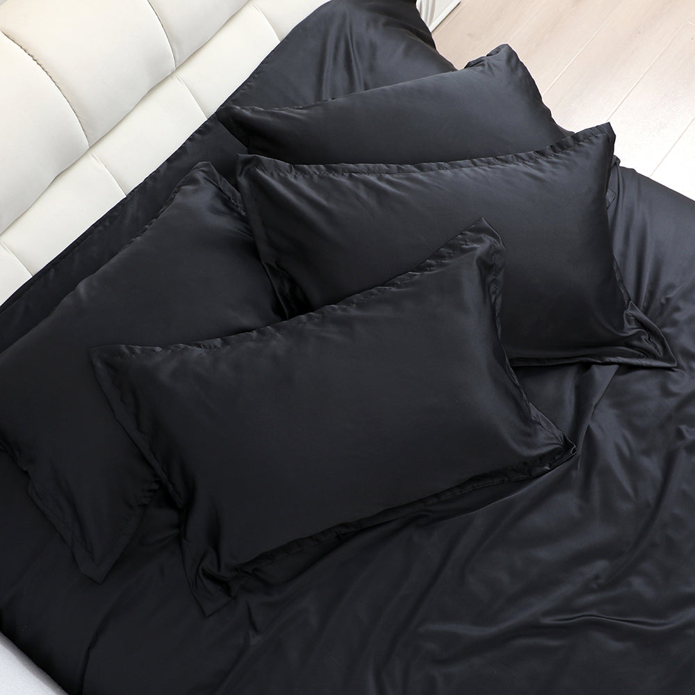 6 Pc Silky Duvet Cover Set Satin