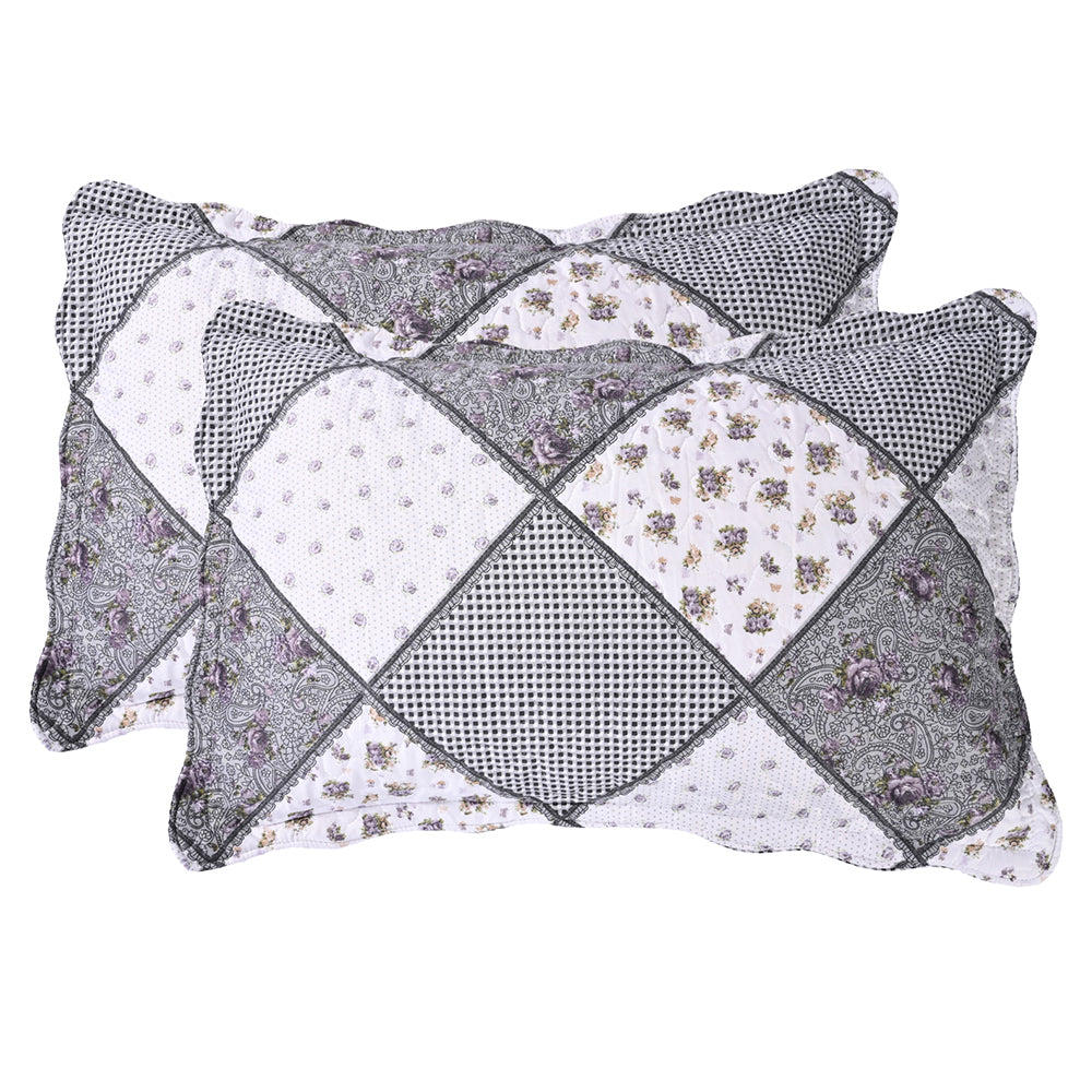 3 Piece Printed Patchwork Bedspread