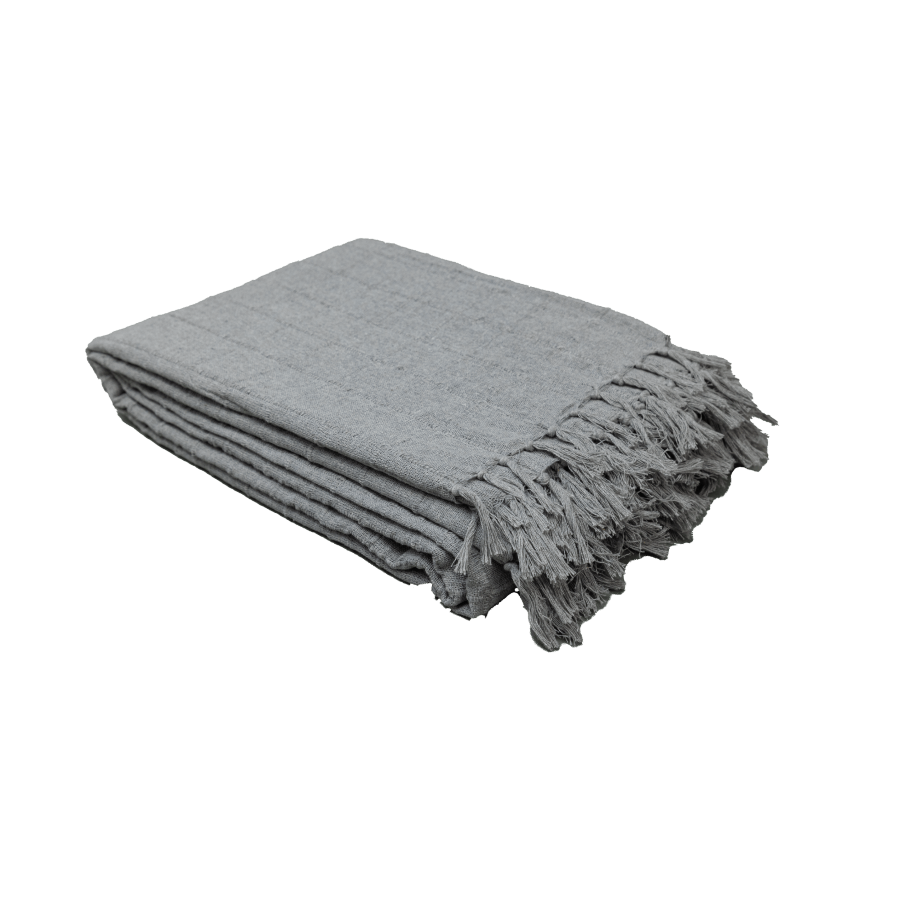 100% Cotton Throw Reversible Silver Blankets (Batten Pattern)